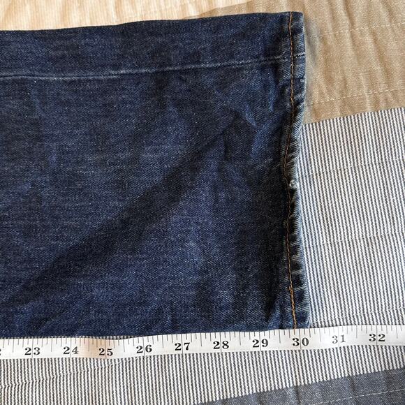 Levi 501 Jeans Mens 34x30 Dark Wash Blue Cotton Denim Pants - Picture 4 of 7